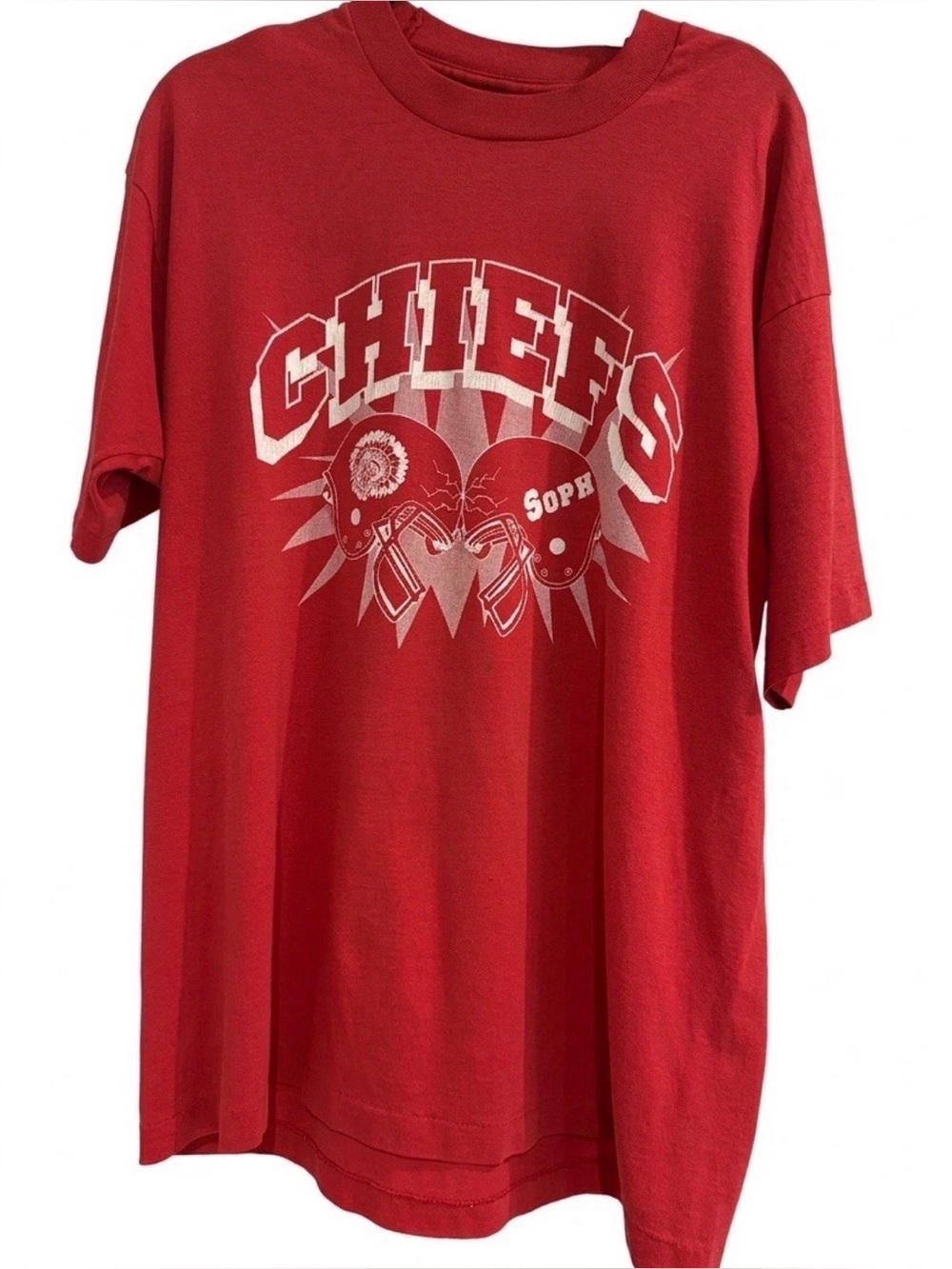 Vintage 1999 Chiefs Football Roster Shirt Red Size XL Fruit of the Loom Best 90s